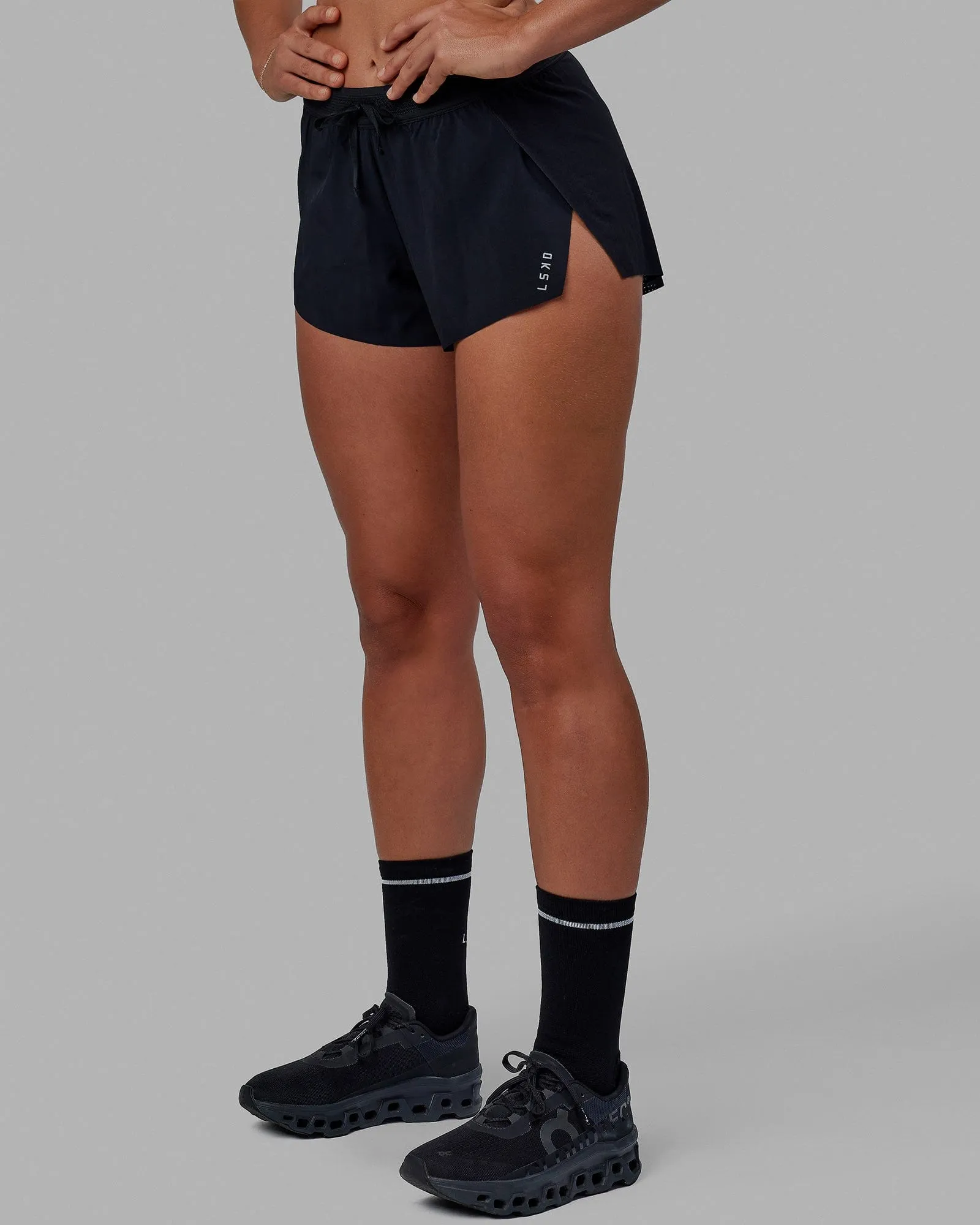 Accelerate 3" Run Shorts - Black