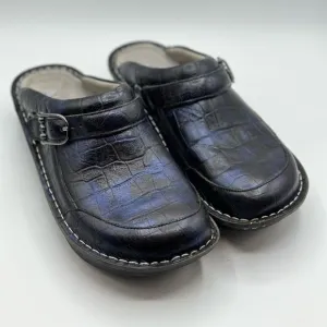 Alegria Women's Seville Clog Blue Croc Leather