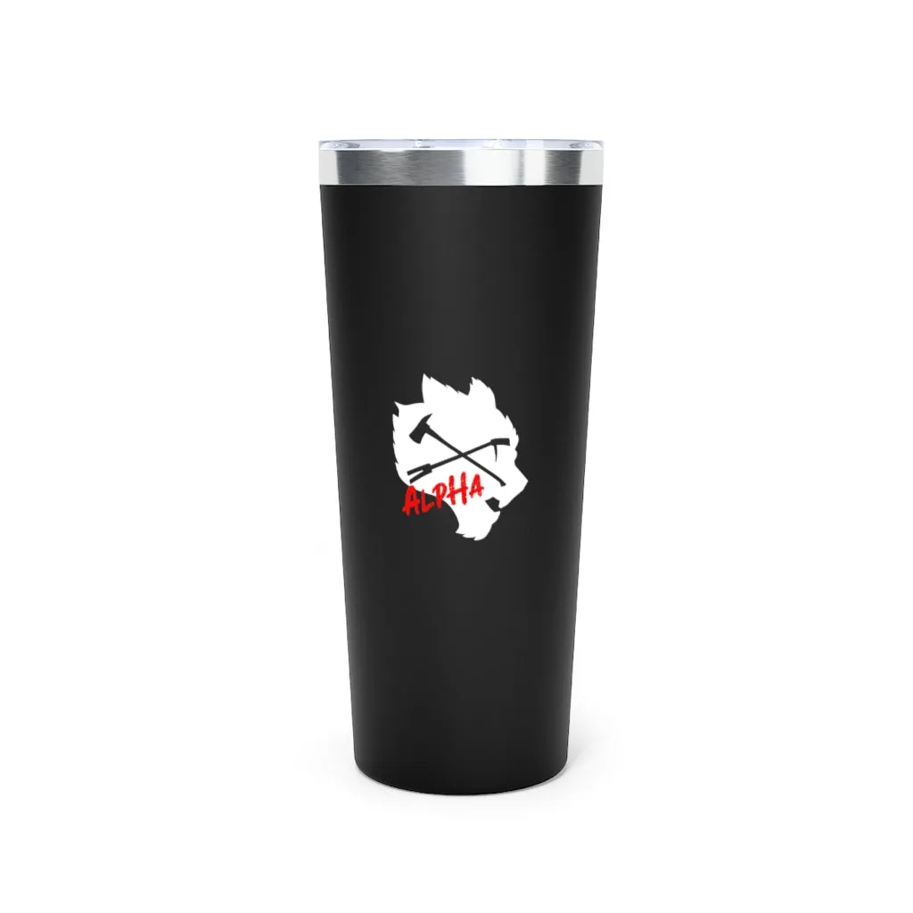 Alpha | Work Hard Copper Vacuum Insulated Tumbler, 22oz