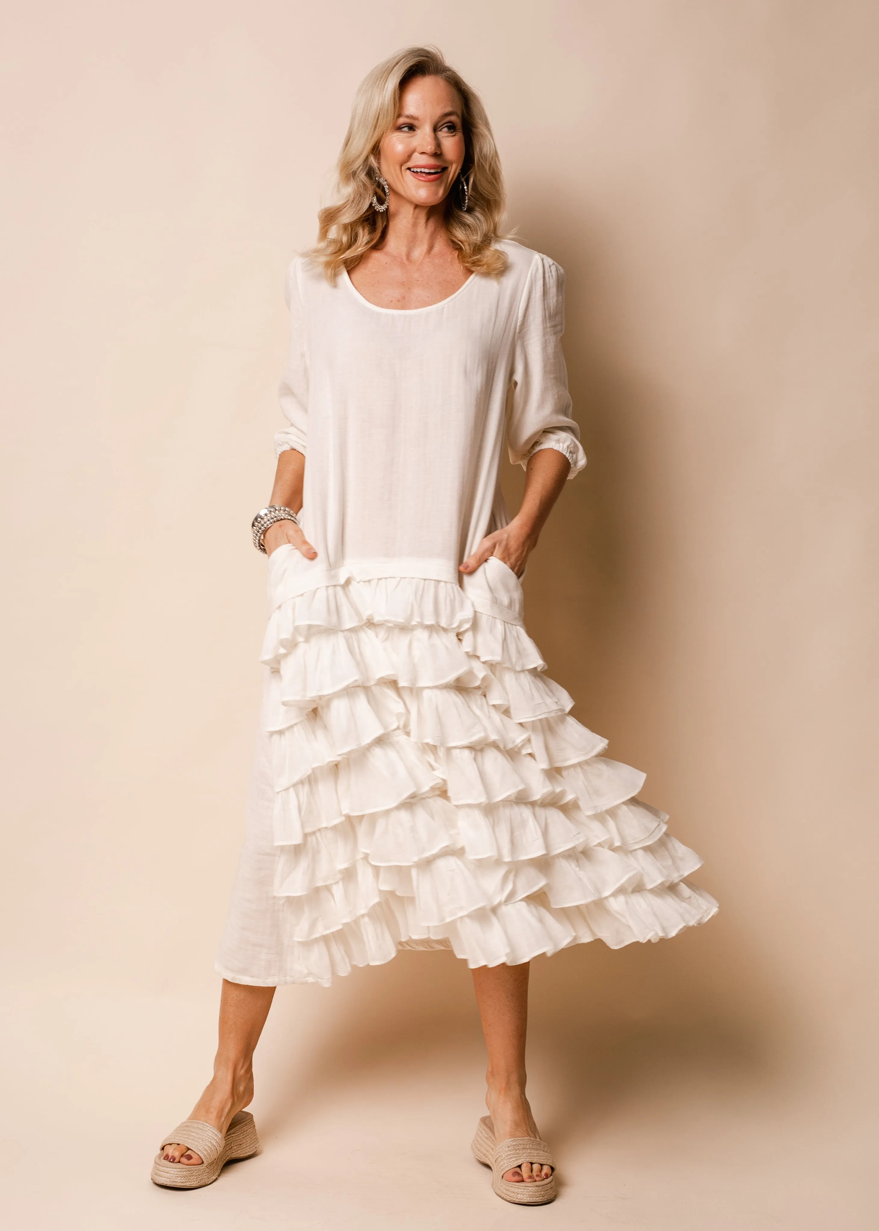 Ashton Cotton Dress in Cream