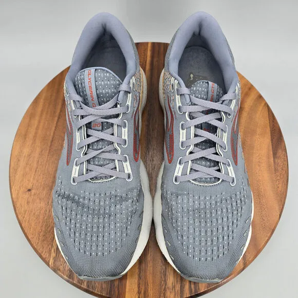 Brooks Glycerin GTS 20 Shoes Men's 12.5 D Gray Orange Running Athletic Sneakers