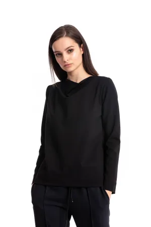 Candida Black Long Sleeve Top