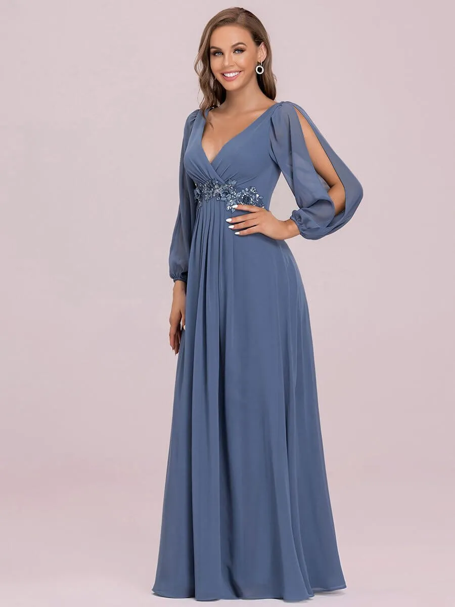 Cindy plus size dusky navy sleeved evening dress s18 Express NZ wide