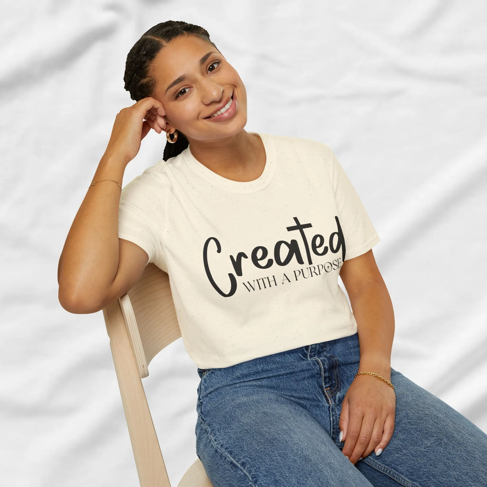 Created With A Purpose T-Shirt - Unisex Softstyle
