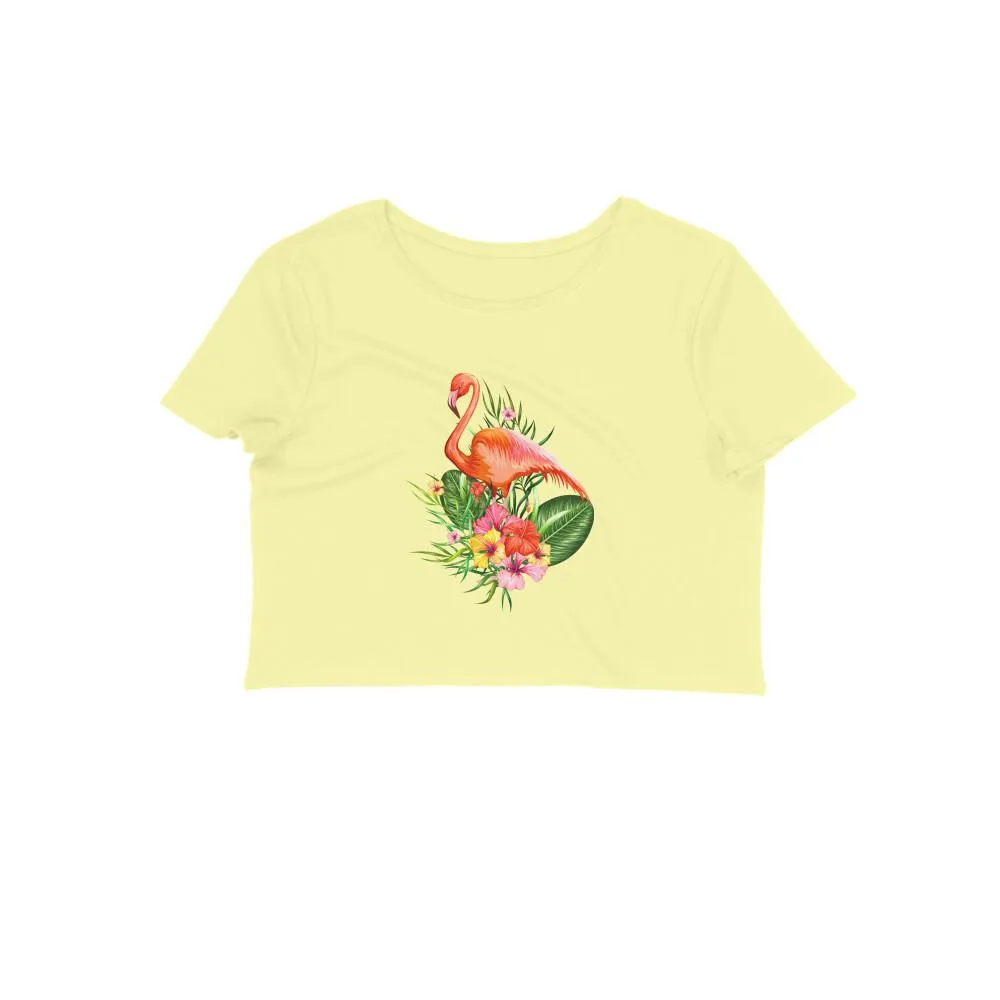 Crop Top (Women) - Fashionable Flamingo (12 Colours)