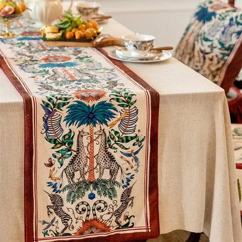 Elegant Safari World Table Runner