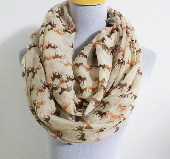 Fashionable Horse Infinity Scarf