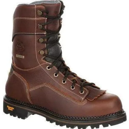 Georgia Men's AMP LT 9" Logger Low Heel Waterproof Work Boot -  Brown - GB00237