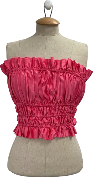 Gini Pink Sleeveless Ruched Top UK 8