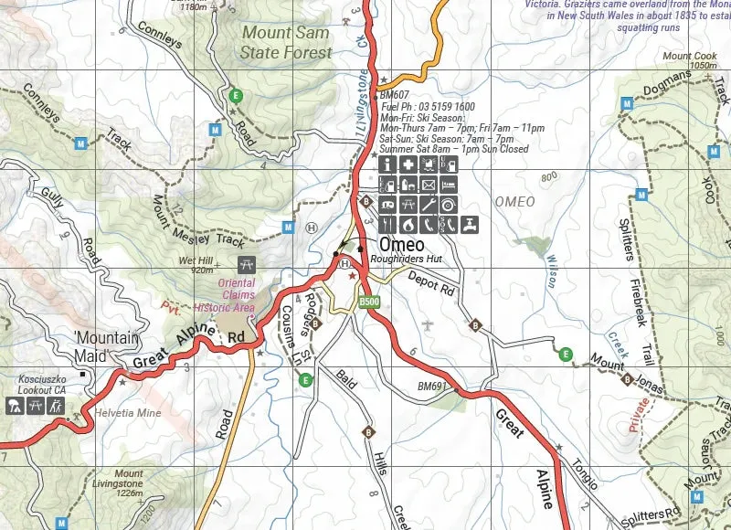 Hema The Victorian High Country - North Eastern Map