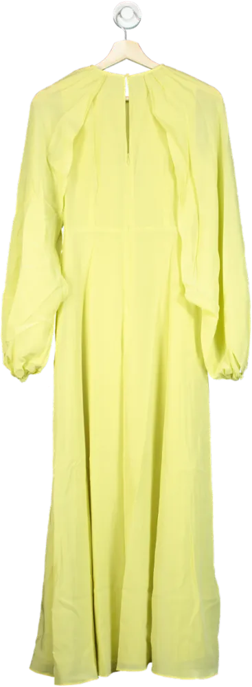 Hobbs Pastel Yellow Acacia Silk Dress UK 6