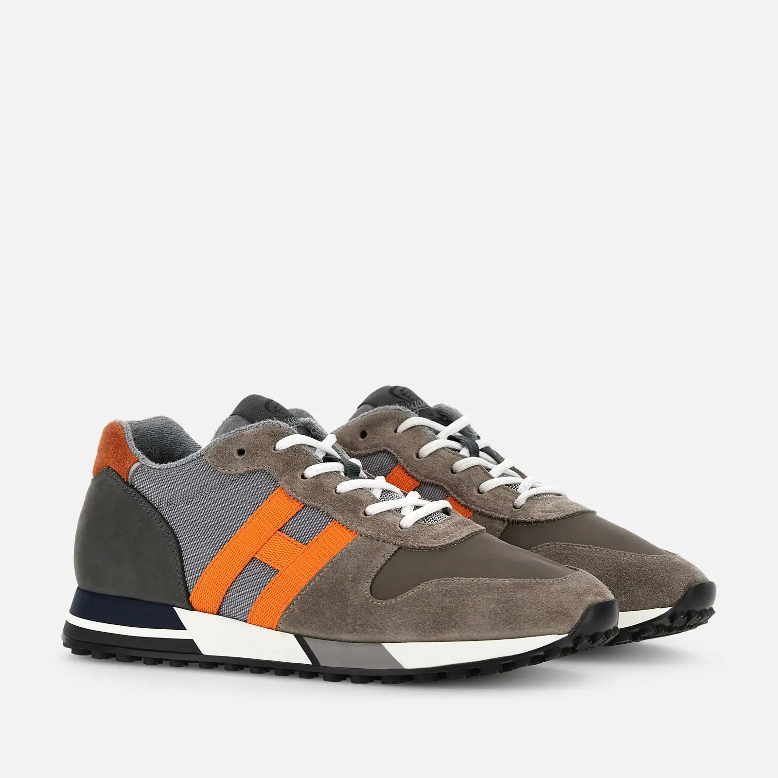 Hogan H383 Sneaker - Grey/Orange