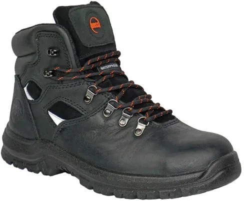 Hoss Men's Adam 6" Steel Toe Waterproof Slip Resistant Work Boot - Black 60122