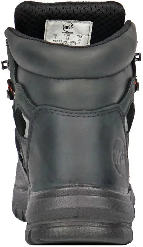 Hoss Men's Adam 6" Steel Toe Waterproof Slip Resistant Work Boot - Black 60122
