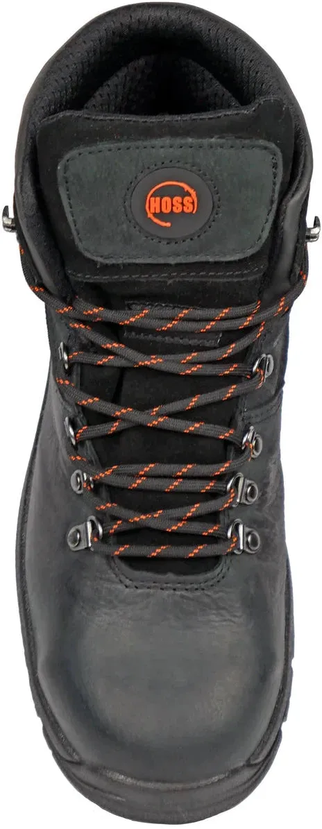 Hoss Men's Adam 6" Steel Toe Waterproof Slip Resistant Work Boot - Black 60122