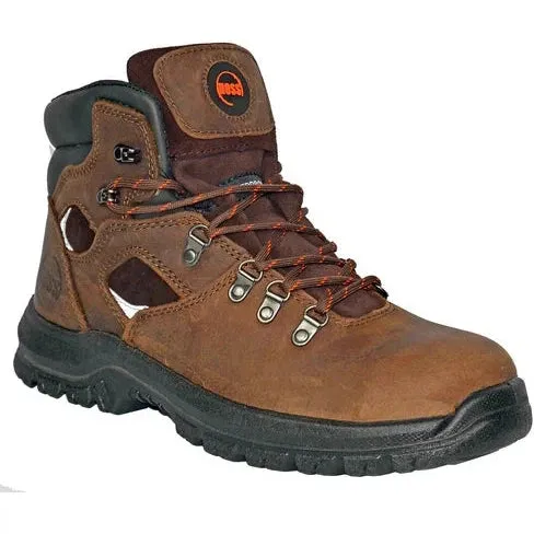 Hoss Men's Adam 6" Steel Toe Waterproof Slip Resistant Work Boot - Brown 60421