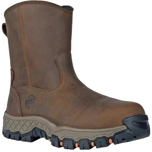 Hoss Men's Recon 8" Comp Toe WP Slip Resistant Wellington Work Boot - Brown 84012