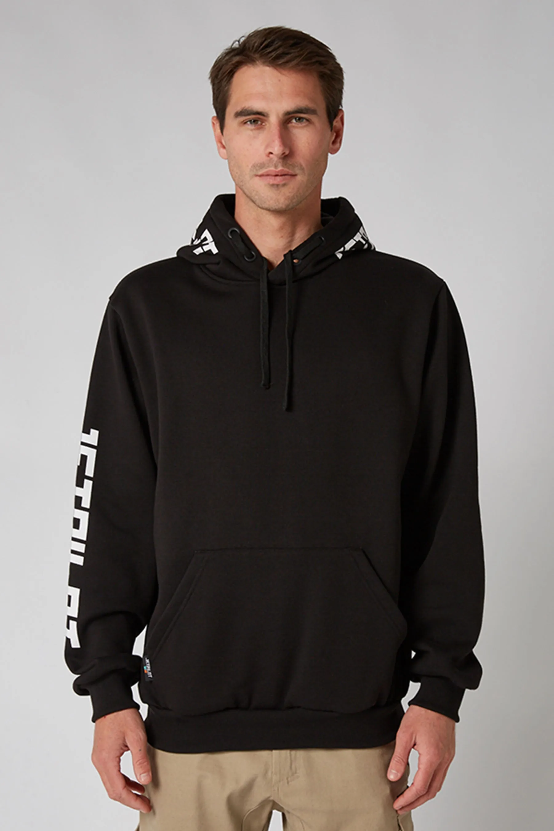JP Sparked Mens Pullover Hoodie - Black/White