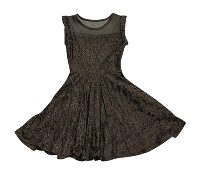 Kids Sleeveless Comfortable Lace Skater Dress
