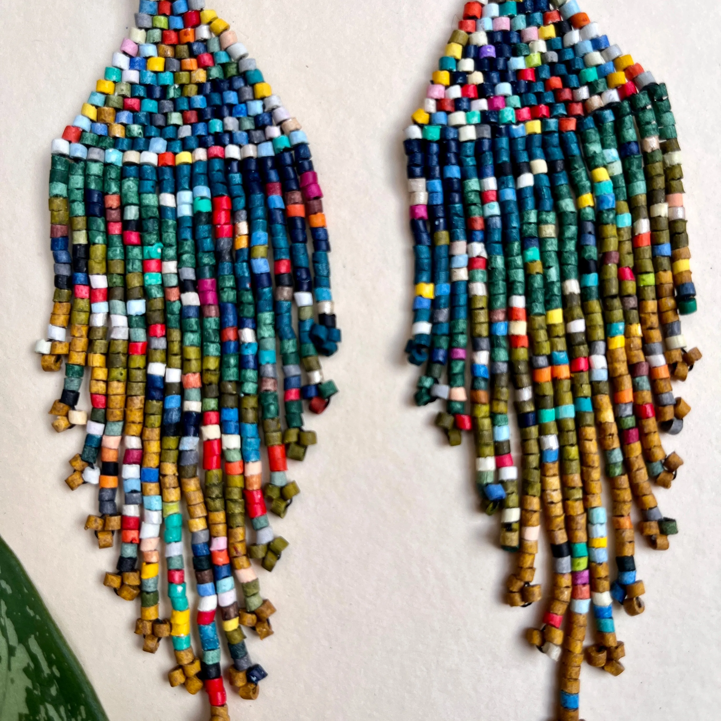 Lightweight Statement Earrings Handmade Ceramic Beads