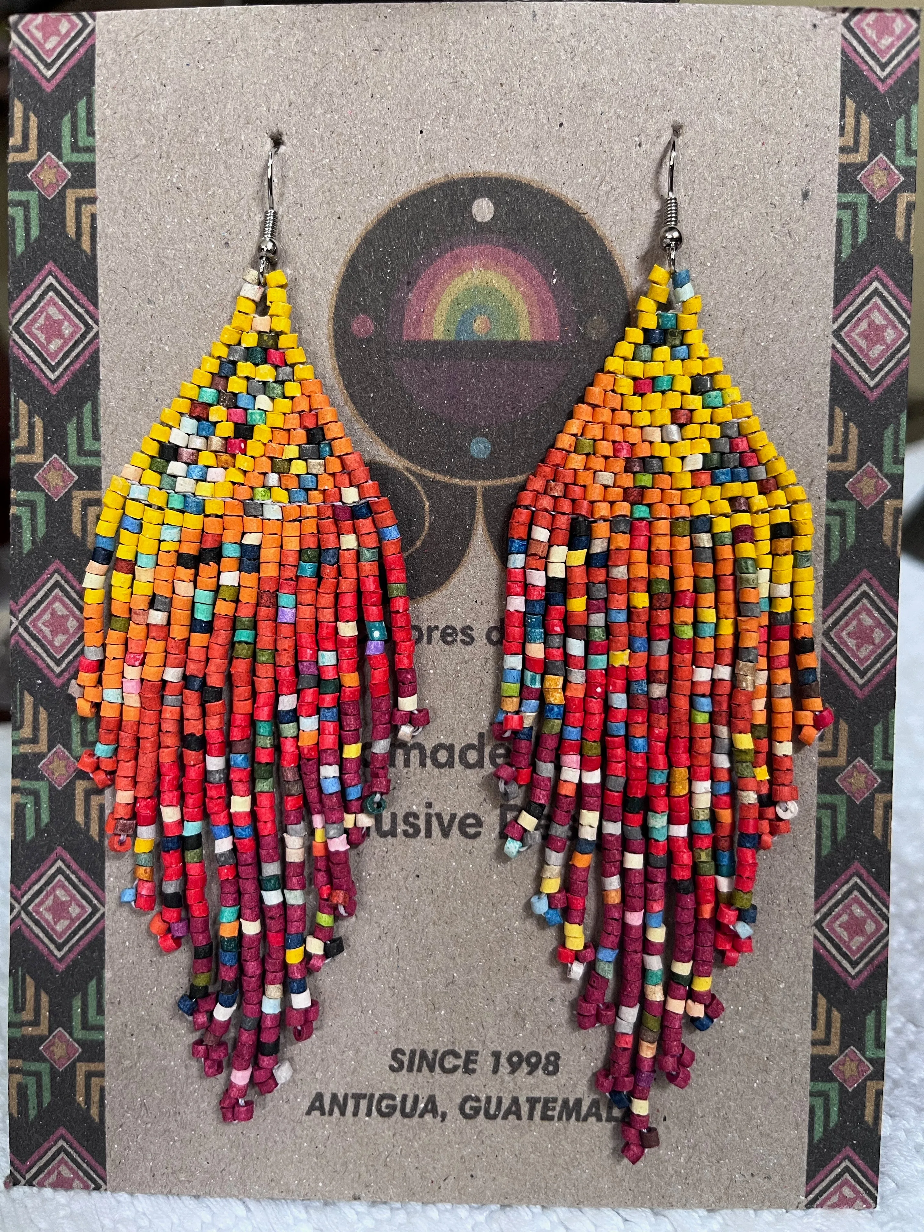 Lightweight Statement Earrings Handmade Ceramic Beads