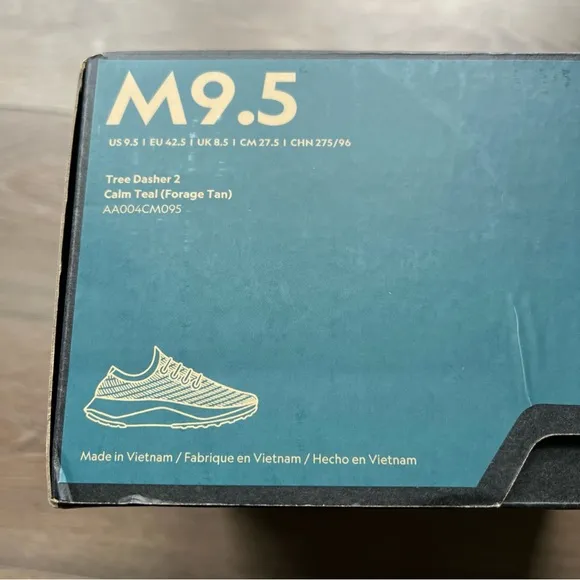 Mens Size 10 Allbirds Tree Dasher 2 Running Shoes Blue/Tan