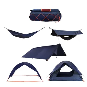 Multifunction Tent (Hammock, Shelter, Tarp, Tent...) 2 People - Blue