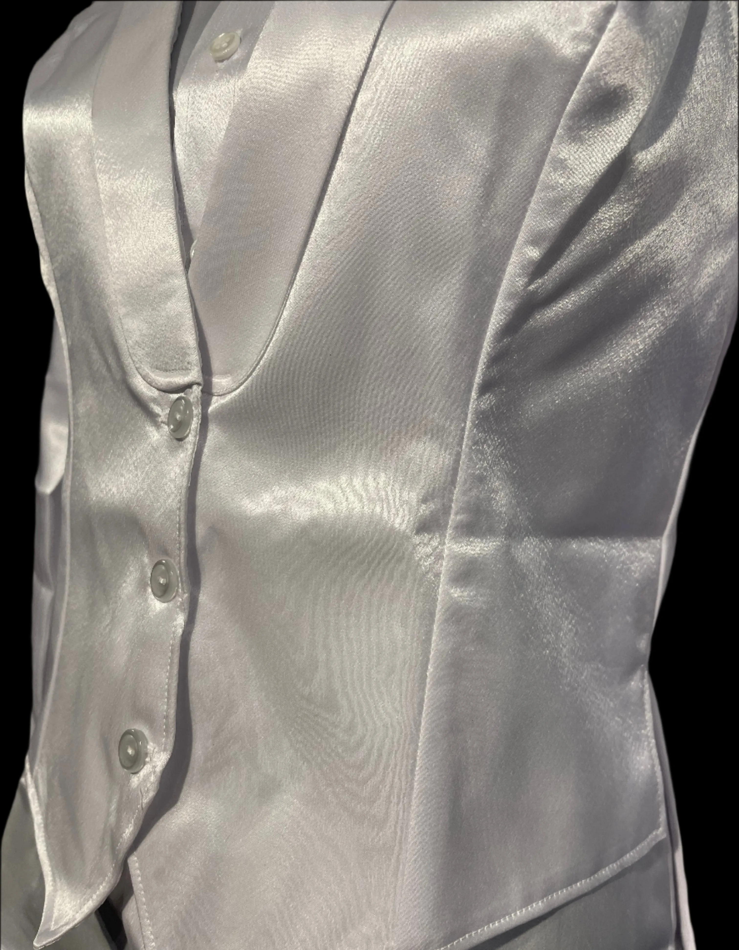 New MTC Satin White Formal Vests