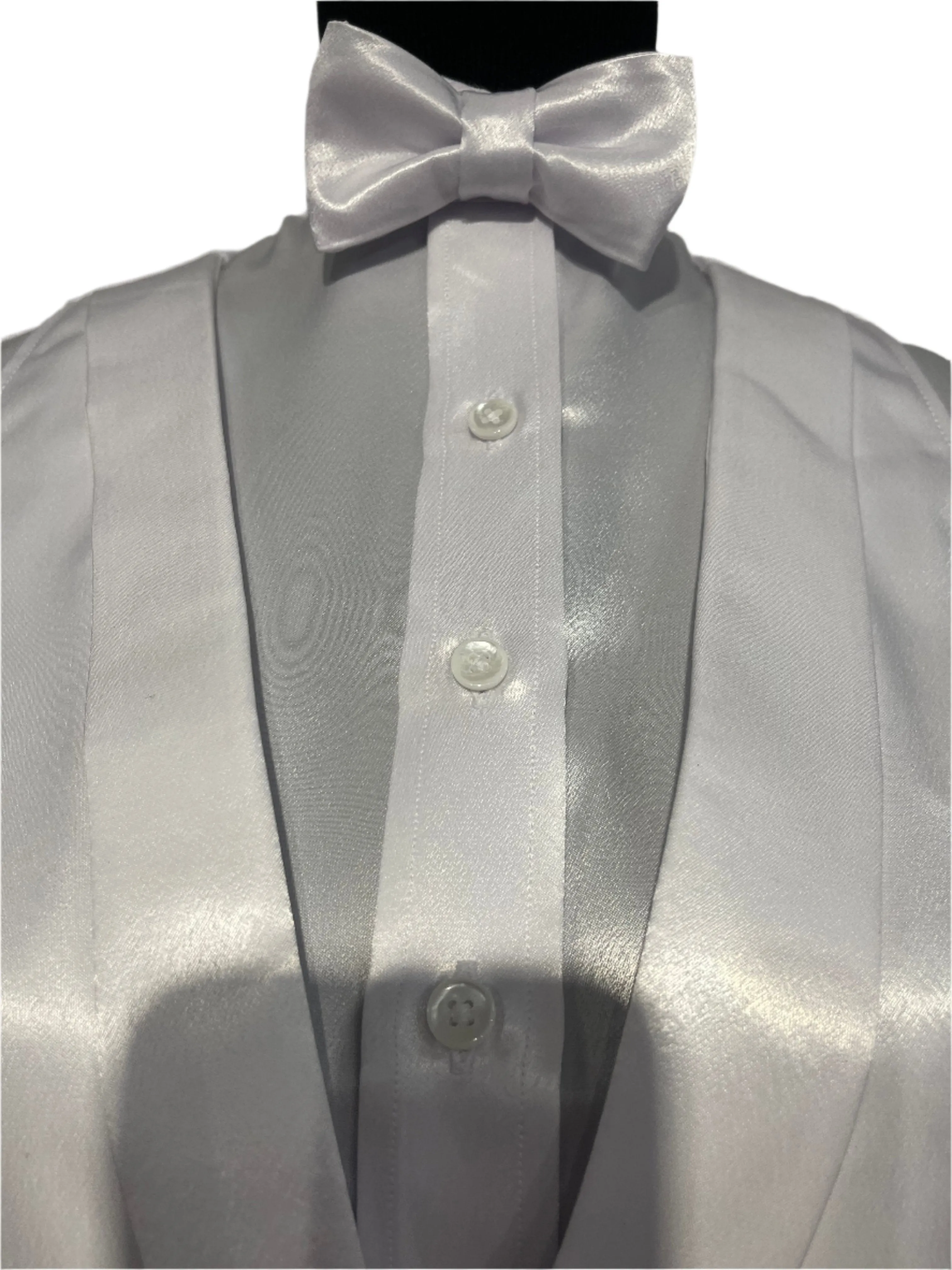 New MTC Satin White Formal Vests