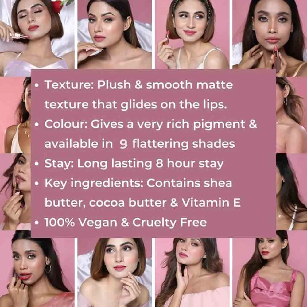 Plush Matte Lipsticks - Comfortable & Long Lasting