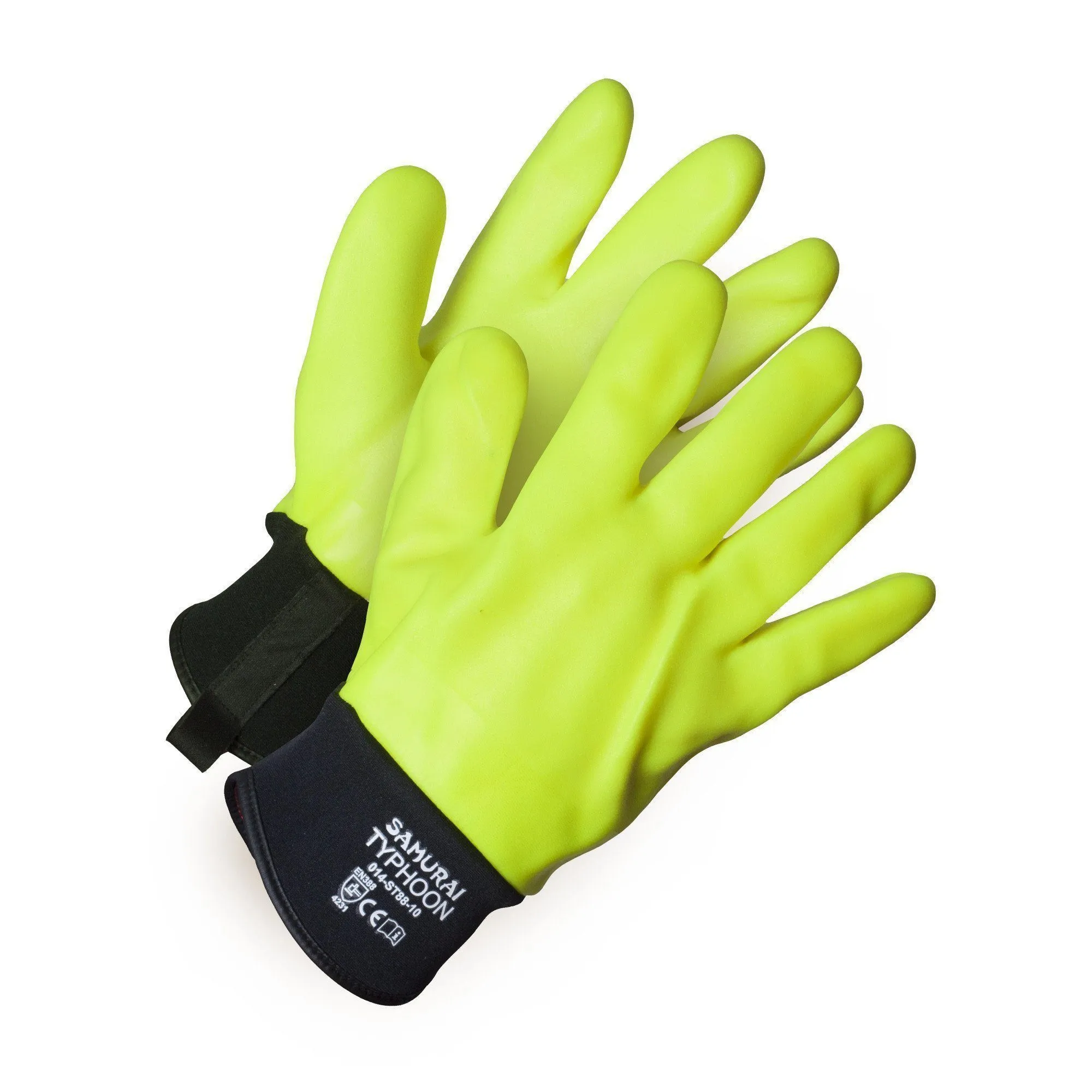 "Samurai Typhoon" Waterproof, Thermal Insulated Full PVC Coated Chemical Resistant Work Gloves