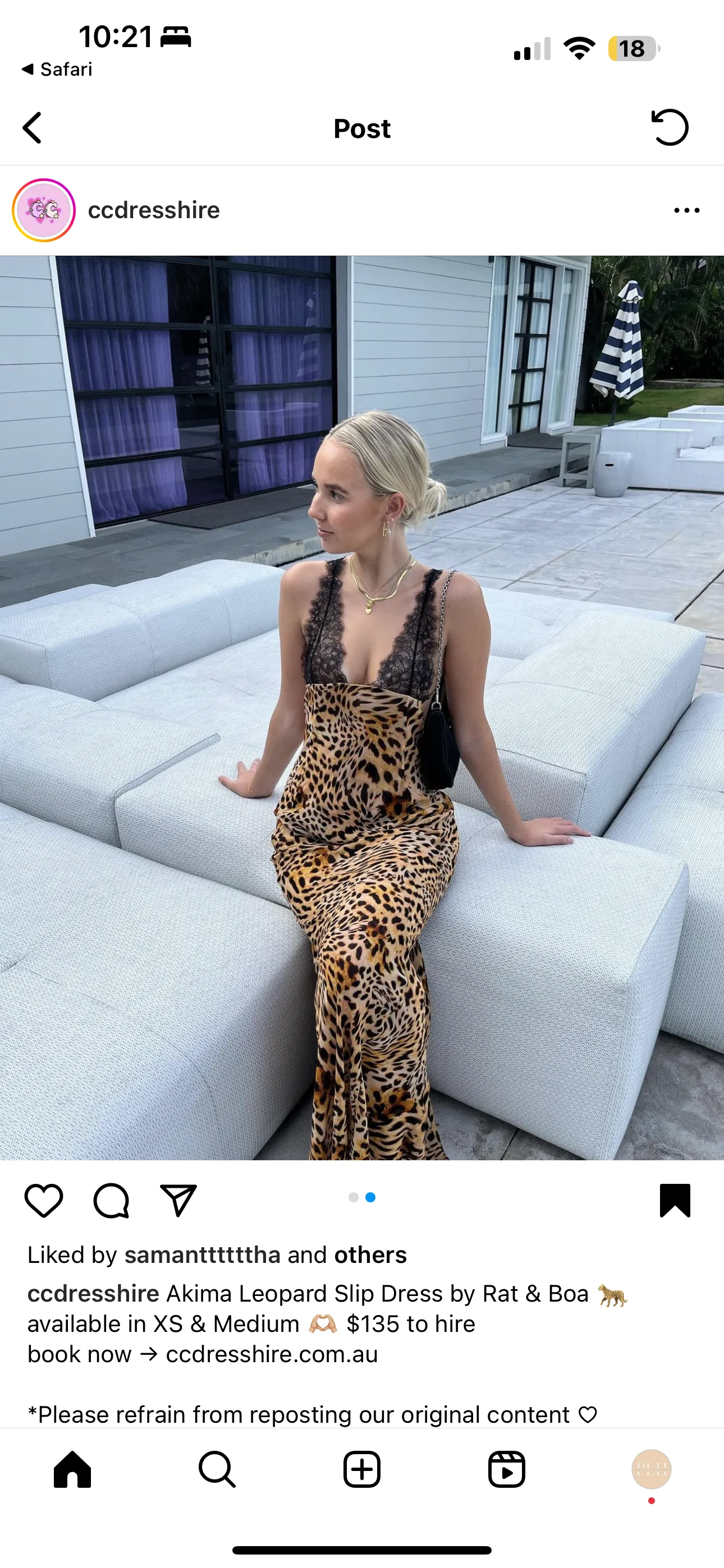 Rat & Boa - Akima Leopard Slip Dress
