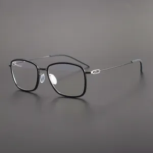 Retro Titanium Square Glasses Frame L1063