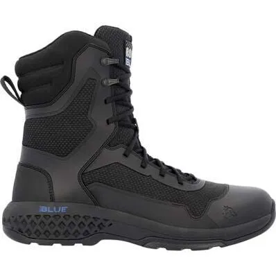 Rocky Men's Code Blue 8" Soft Toe Slip Resist Service Boot- Black- RKD0124