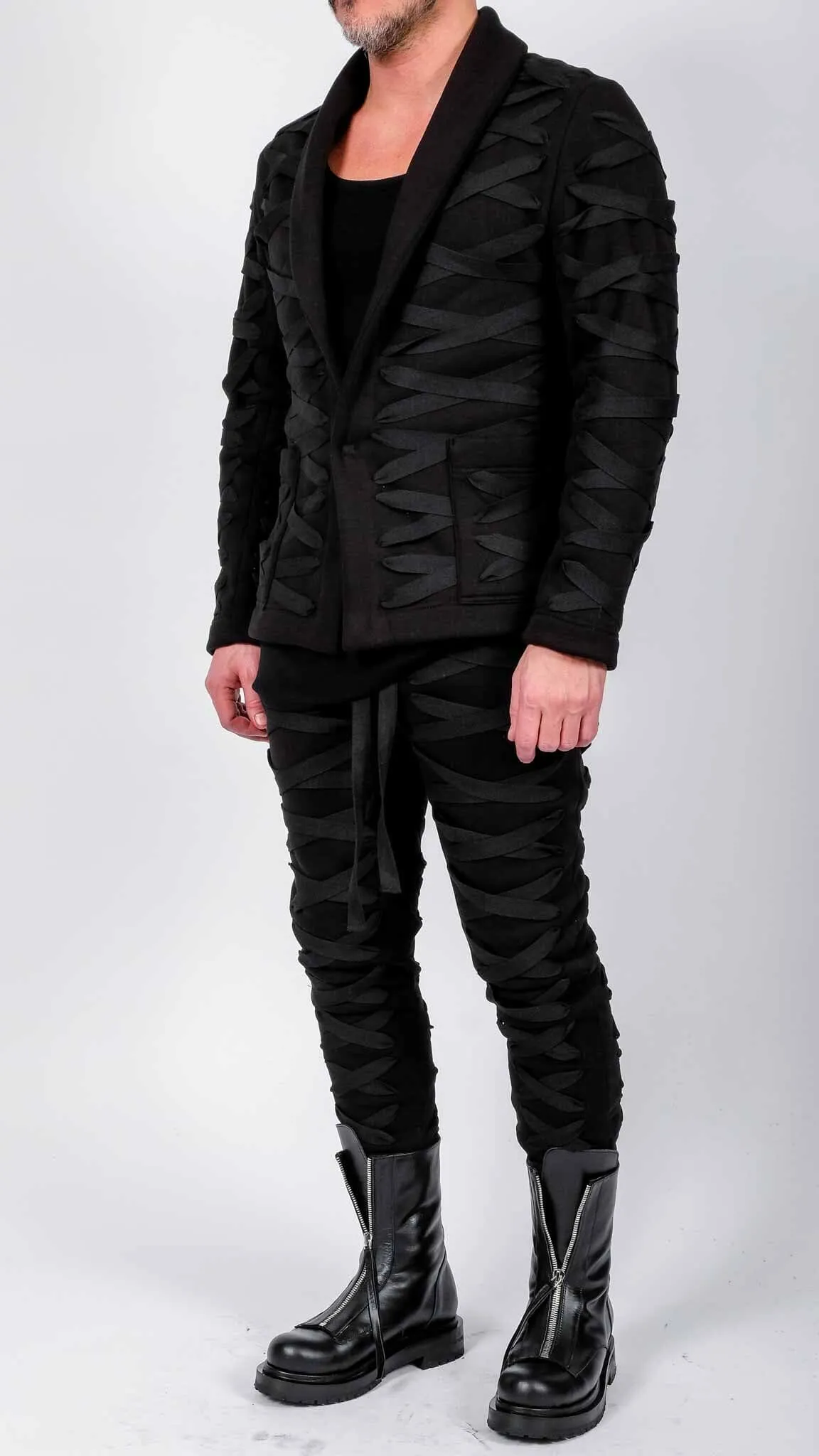 Sweatshirt Blazer with Laces