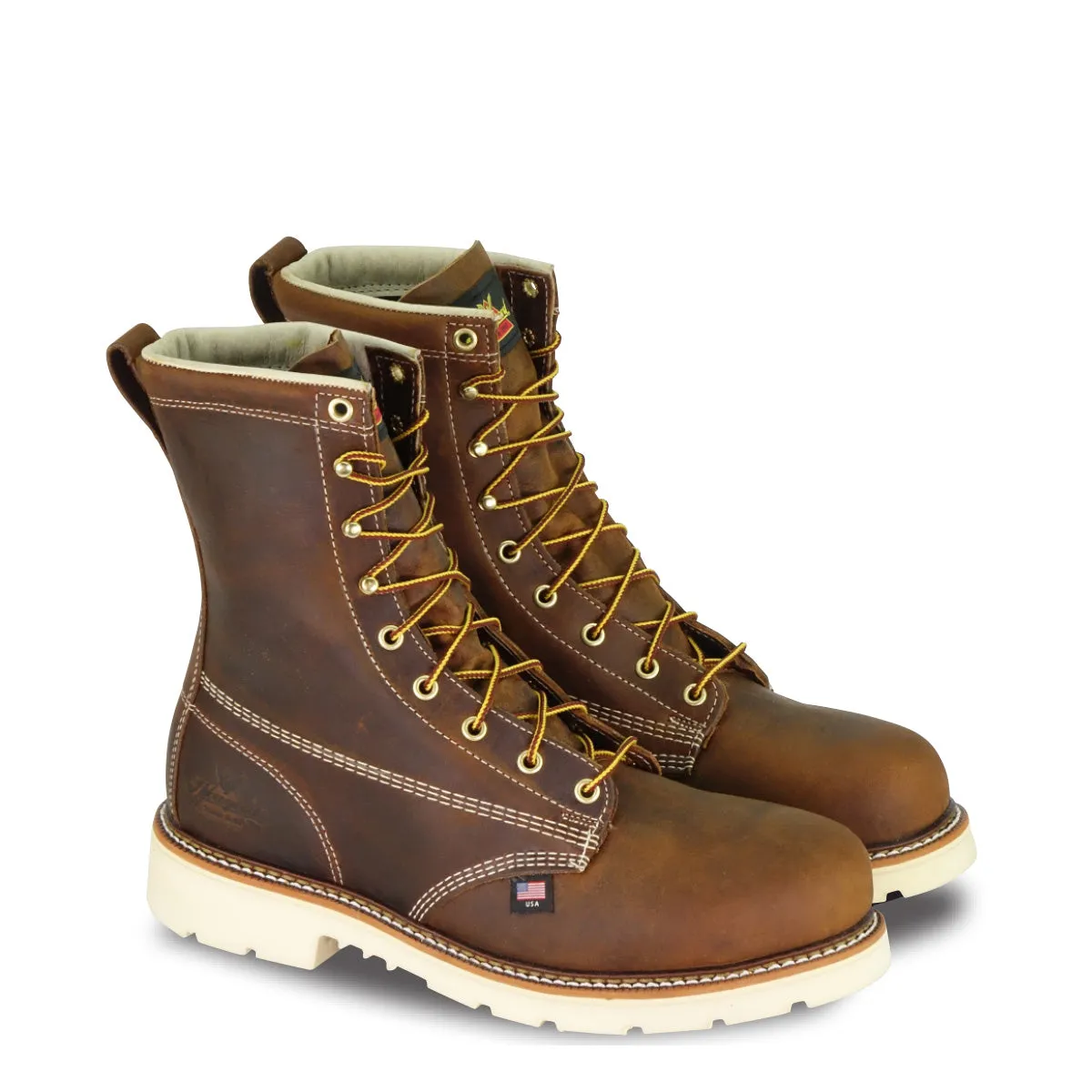 Thorogood 804-4379 Men's American Heritage 8" Plain Toe MAXWear 90™ Steel Safety Toe Work Boot