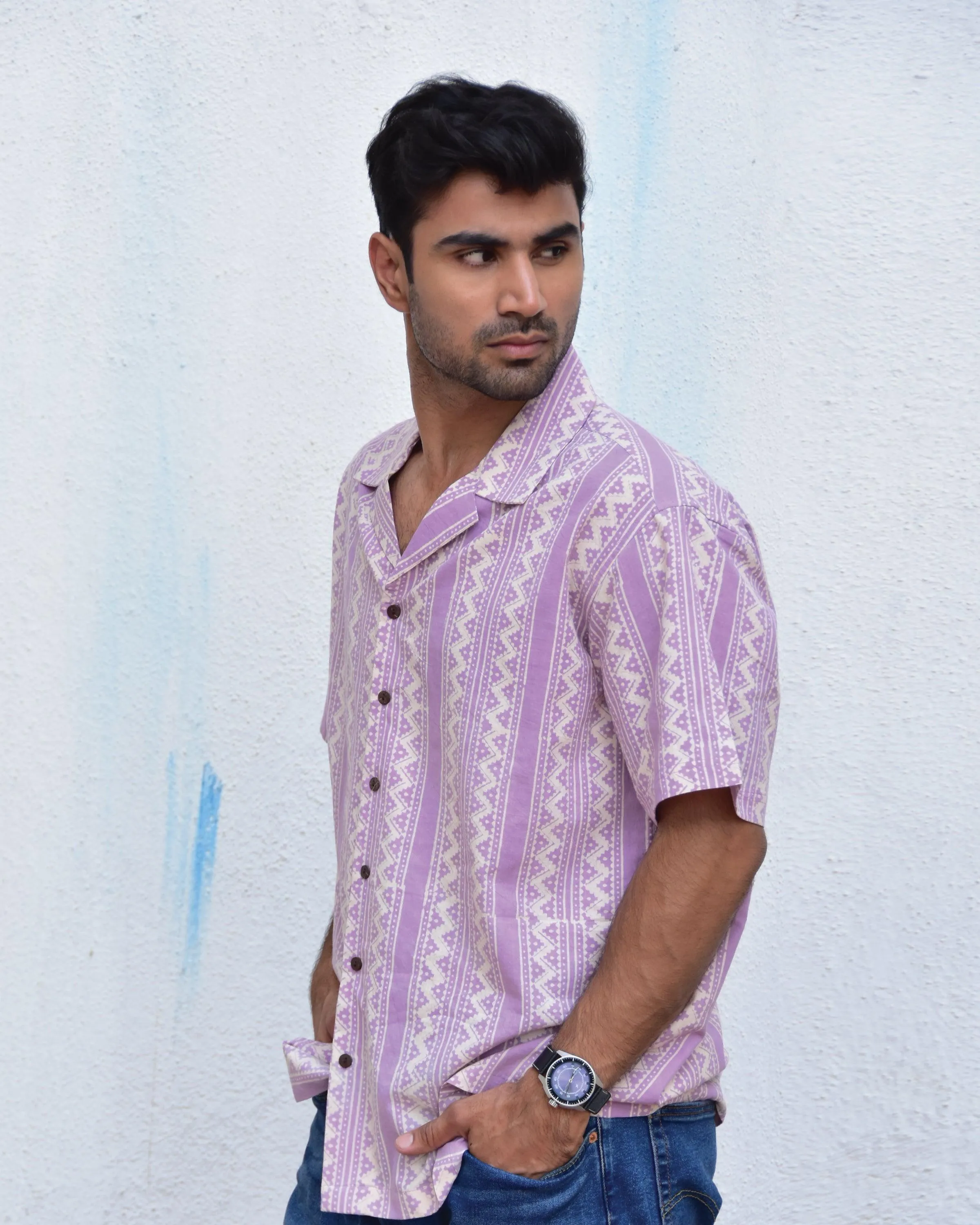 Tribal Twist Handblockprinted Pure Cotton Shirt