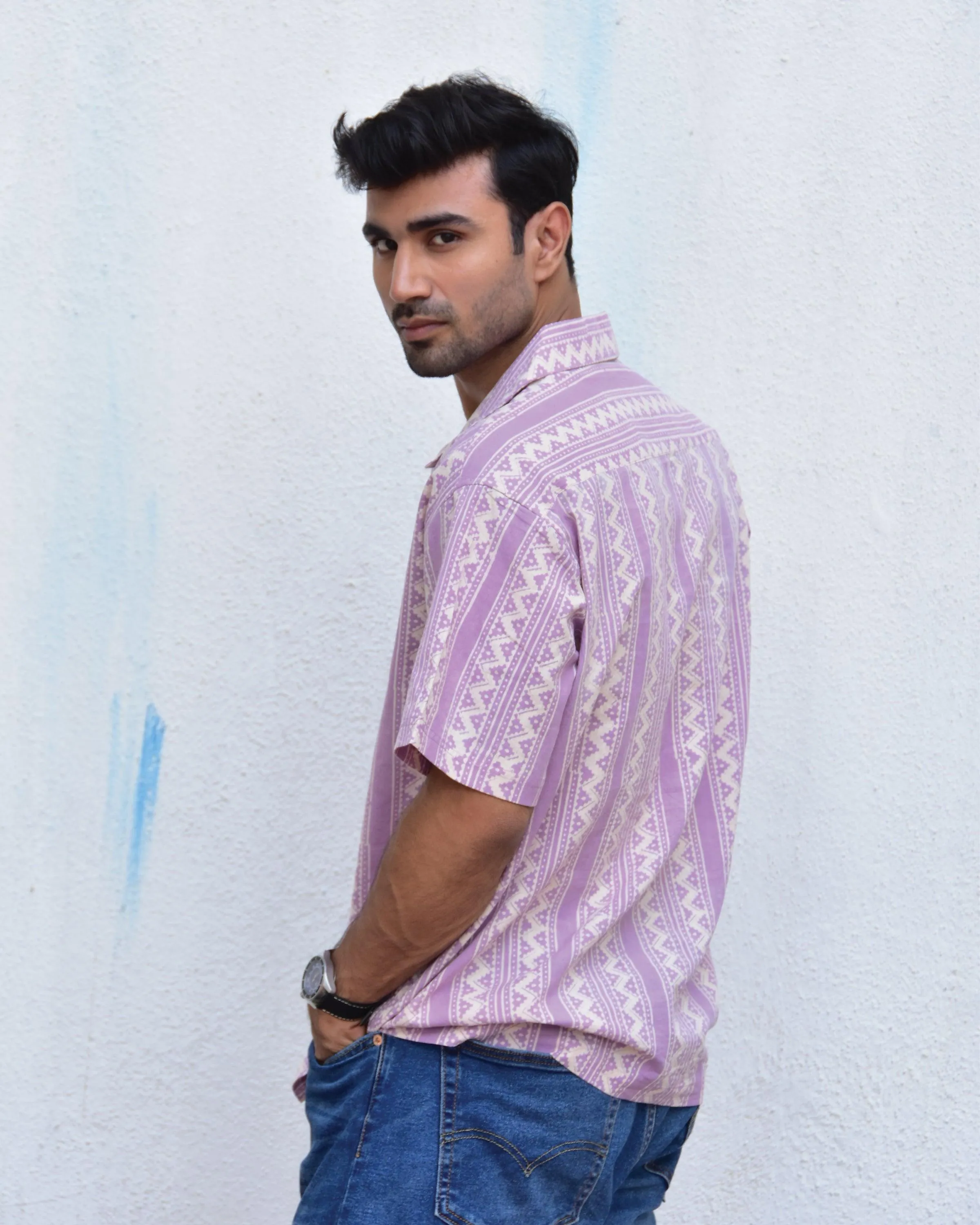 Tribal Twist Handblockprinted Pure Cotton Shirt