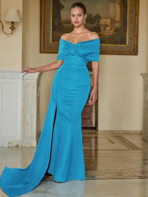 Unique Off The Shoulder Mermaid Floor Length Prom Dress
