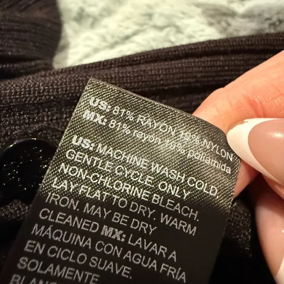 White House Black Market Black Ribbed Knit Cardigan