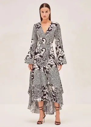 Zarela Dress (Black/Cream)